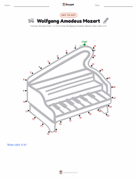 Wolfgang Amadeus Mozart printable worksheet preview