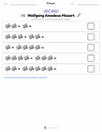 Wolfgang Amadeus Mozart printable worksheet preview