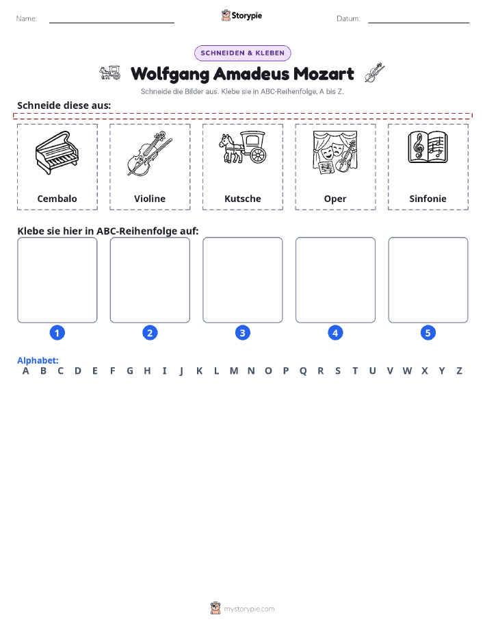 Schneiden & Einfügen Alphabet