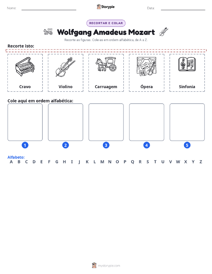 Recortar & Colar Alfabeto