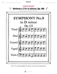 Anteprima della scheda stampabile di Sinfonia n. 9 in re minore, Op. 125