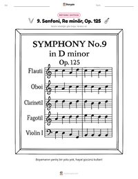 9. Senfoni, Re minör, Op. 125 yazdırılabilir çalışma sayfası önizlemesi