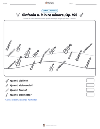 Anteprima della scheda stampabile di Sinfonia n. 9 in re minore, Op. 125