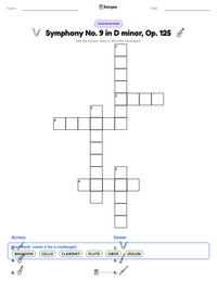 Symphony No. 9 in D minor, Op. 125 printable worksheet preview