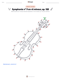 Aperçu de la feuille de travail imprimable Symphonie n° 9 en ré mineur, op. 125