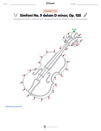 Prabaca lembar kerja cetak Simfoni No. 9 dalam D minor, Op. 125