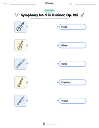 Symphony No. 9 in D minor, Op. 125 printable worksheet preview