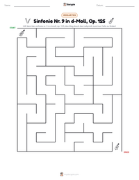 Sinfonie Nr. 9 in d-Moll, Op. 125 druckbare Arbeitsblatt Vorschau