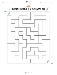 Symphony No. 9 in D minor, Op. 125 printable worksheet preview