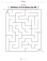 Anteprima della scheda stampabile di Sinfonia n. 9 in re minore, Op. 125