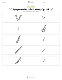 Symphony No. 9 in D minor, Op. 125 printable worksheet preview