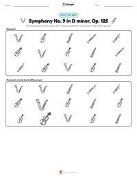 Symphony No. 9 in D minor, Op. 125 printable worksheet preview