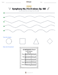 Symphony No. 9 in D minor, Op. 125 printable worksheet preview