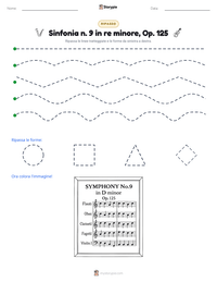 Anteprima della scheda stampabile di Sinfonia n. 9 in re minore, Op. 125