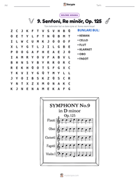 9. Senfoni, Re minör, Op. 125 yazdırılabilir çalışma sayfası önizlemesi