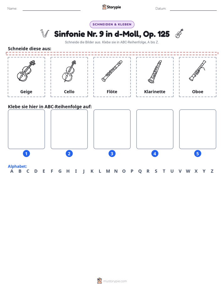 Schneiden & Einfügen Alphabet