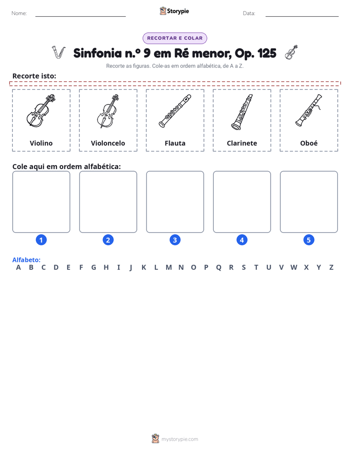 Recortar & Colar Alfabeto