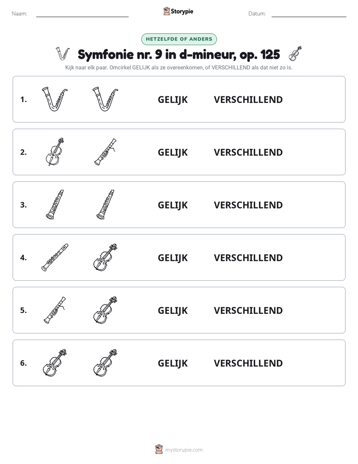 Zelfde of Verschillend