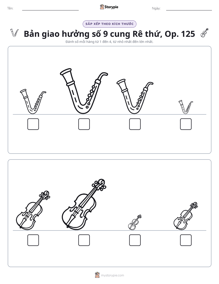 Thứ Tự Kích Thước