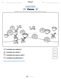 Aperçu de la feuille de travail imprimable Vienne