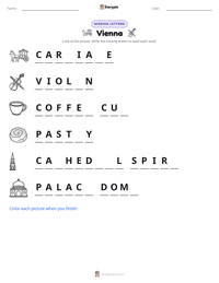 Vienna printable worksheet preview