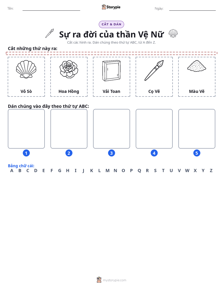 Cắt & Dán Chữ Cái