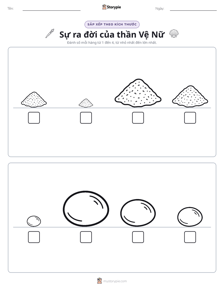 Thứ Tự Kích Thước
