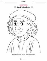 Sandro Botticelli çocuklar için boyama sayfası