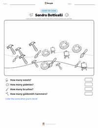 Sandro Botticelli printable worksheet preview
