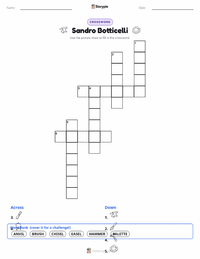 Sandro Botticelli printable worksheet preview