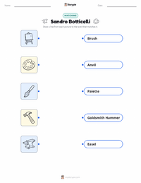 Sandro Botticelli printable worksheet for kids