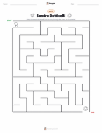 Sandro Botticelli printable worksheet preview
