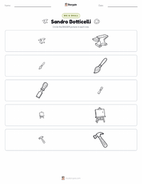 Sandro Botticelli printable worksheet preview