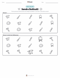 Sandro Botticelli printable worksheet preview