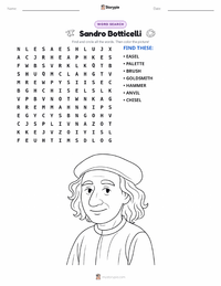 Sandro Botticelli printable worksheet preview