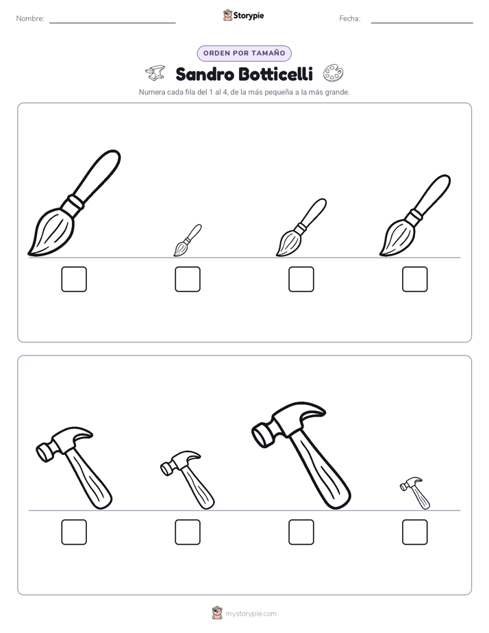 Orden de Tamaños