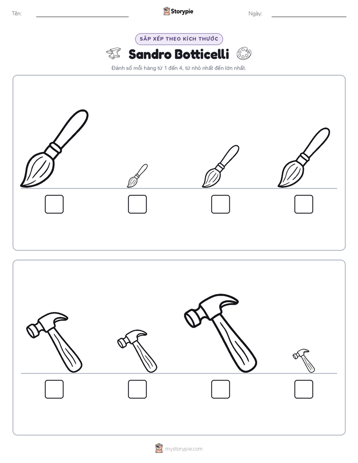 Thứ Tự Kích Thước