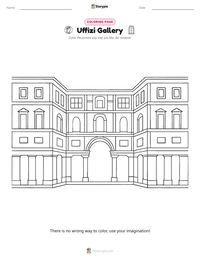 Uffizi Gallery printable worksheet preview
