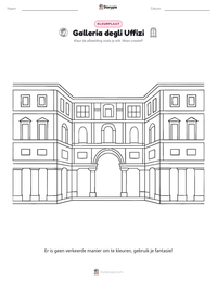 Galleria degli Uffizi afdrukbare werkblad voorbeeld