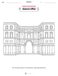 Podgląd drukowalnego arkusza ćwiczeń Galeria Uffizi
