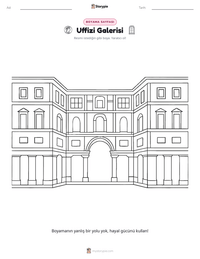 Uffizi Galerisi yazdırılabilir çalışma sayfası önizlemesi
