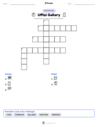 Uffizi Gallery printable worksheet preview