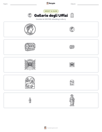 Galleria degli Uffizi afdrukbare werkblad voorbeeld