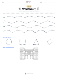 Uffizi Gallery printable worksheet preview