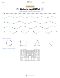 Galleria degli Uffizi afdrukbare werkblad voorbeeld