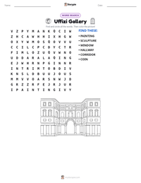 Uffizi Gallery printable worksheet preview