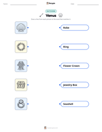 Venus printable worksheet preview