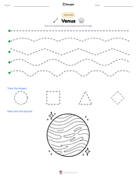 Venus printable worksheet preview