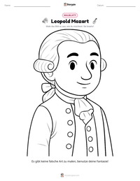 Leopold Mozart druckbare Arbeitsblatt Vorschau