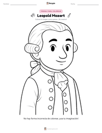 Vista previa de la hoja de trabajo imprimible de Leopold Mozart